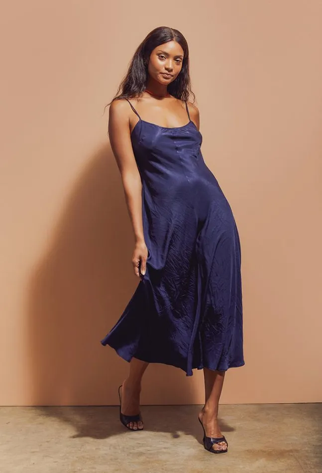 Ciao Lucia Online Cristina Dress Midnight Women Satin Dresses