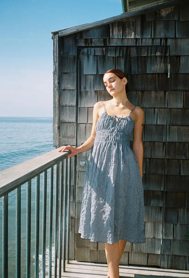 Ciao Lucia Online Gabriela Dress Gingham Women Long Dresses