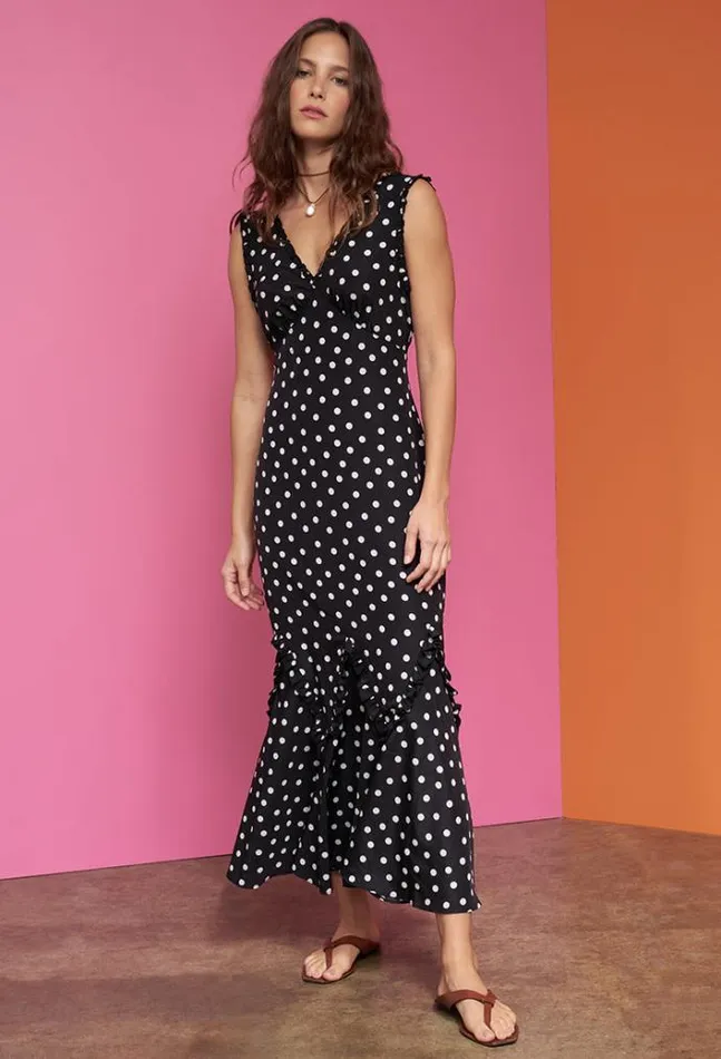 Ciao Lucia Online Hedia Dress Polka Dot Women Evening Dresses