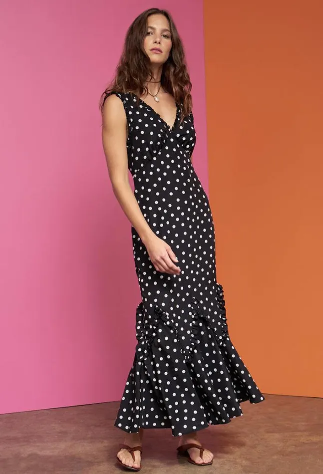 Ciao Lucia Online Hedia Dress Polka Dot Women Evening Dresses