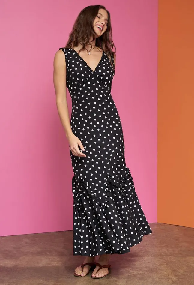 Ciao Lucia Online Hedia Dress Polka Dot Women Evening Dresses