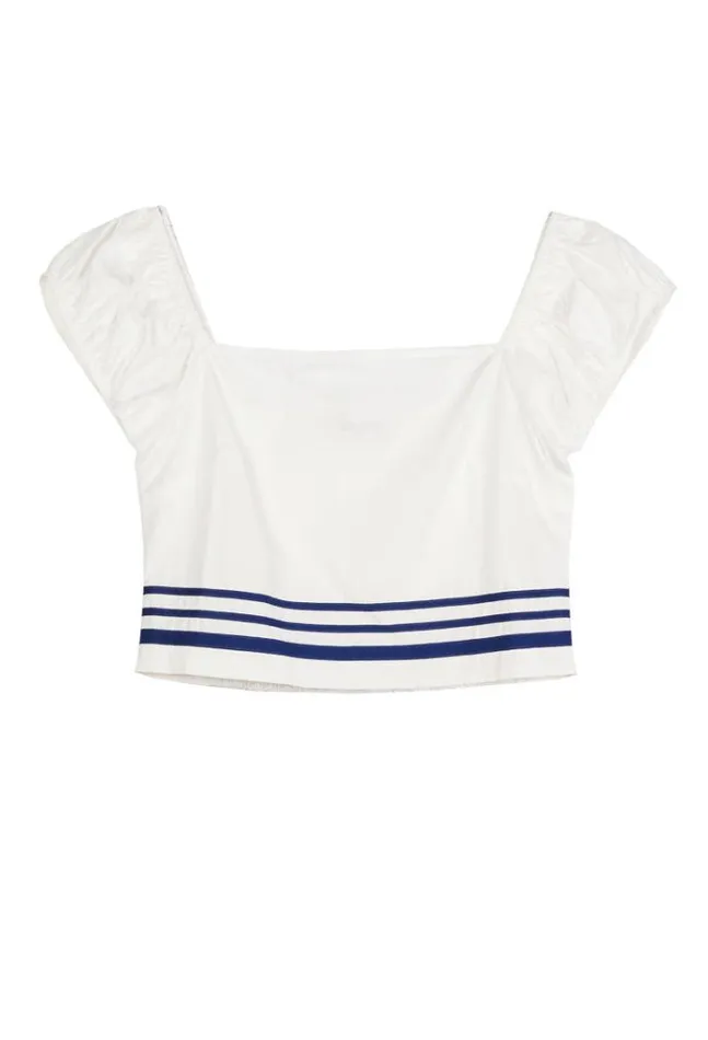 Ciao Lucia Online Paz Top White Women Short Sleeve Tops