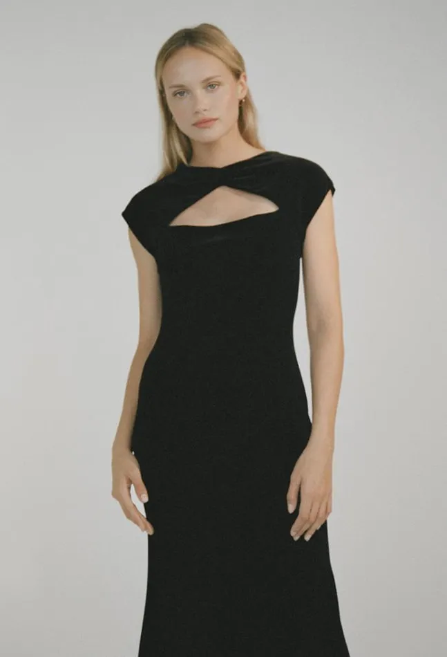 Ciao Lucia Online Violeta Dress Black Velvet Women Long Dresses