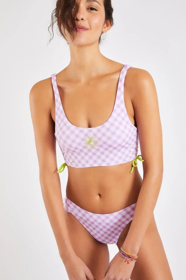 Cielo and Jana Candypop Purple Twopiece Bikini White Women Banana Moon Bralette Cielo and Jana Candypop Purple Twopiece Bikini White Women Banana Moon Bralette