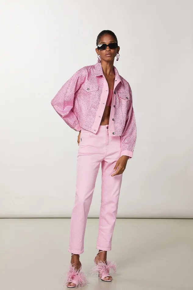 Cigarette Women Patrizia Pepe HighWaisted Cigarette Pants Fresh Pink