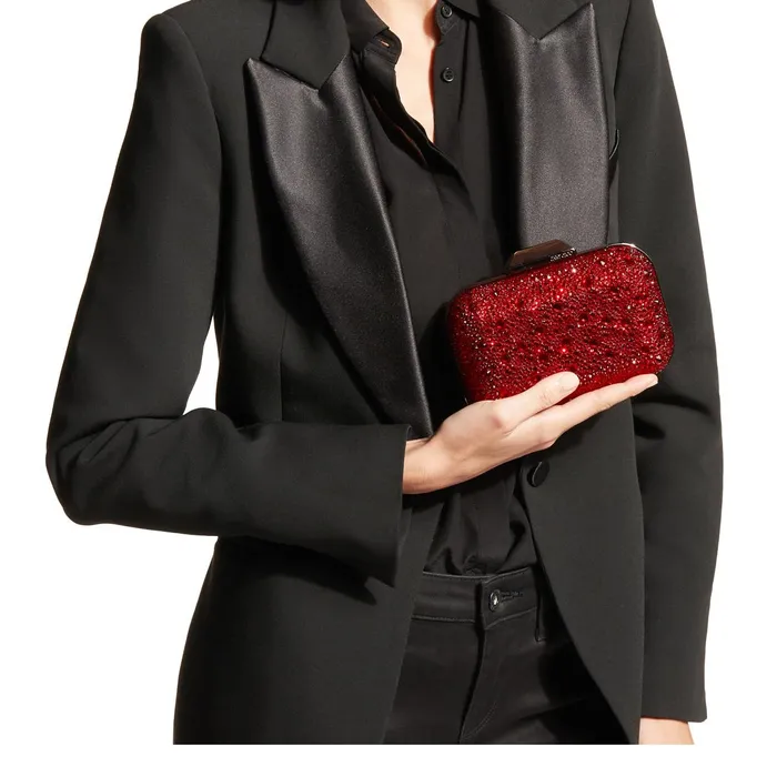 Cloud Red Crystal Covered Clutch Bag Red Mix Women JIMMY CHOO Clutch Bags Cloud Red Crystal Covered Clutch Bag Red Mix Women JIMMY CHOO Clutch Bags