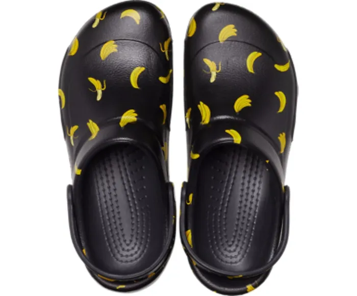 Crocs Clogs Womens Bistro Graphic Clog Black Yellow For Sale