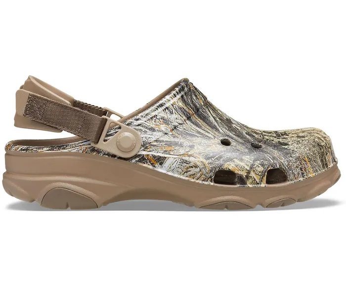 Crocs Clogs Womens Classic AllTerrain Mossy Oak Brush Clog Khaki On Sale