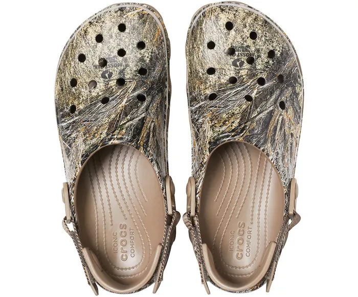 Crocs Clogs Womens Classic AllTerrain Mossy Oak Brush Clog Khaki On Sale