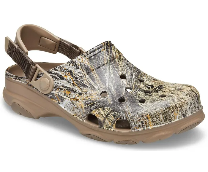 Crocs Clogs Womens Classic AllTerrain Mossy Oak Brush Clog Khaki On Sale
