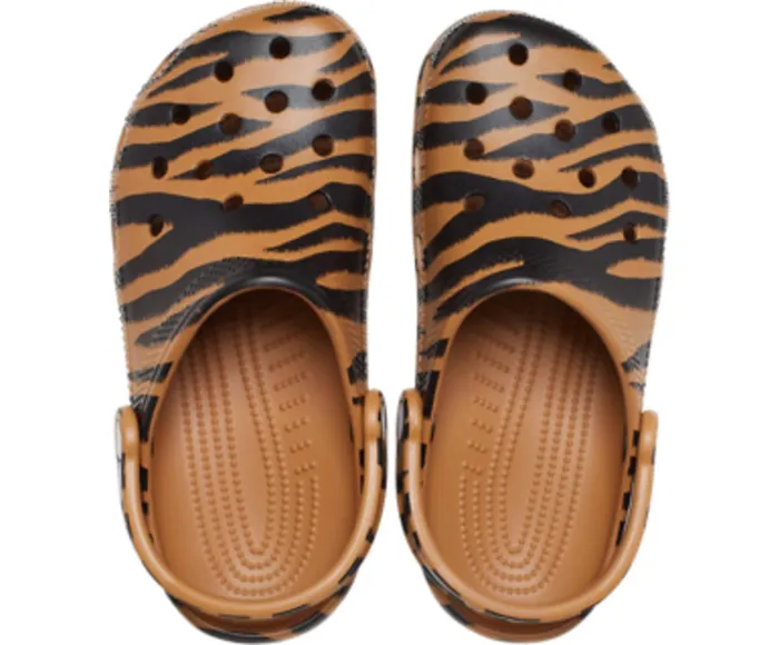 Crocs Clogs Womens Classic Animal Print Clog Dark Gold Zebra Print Online