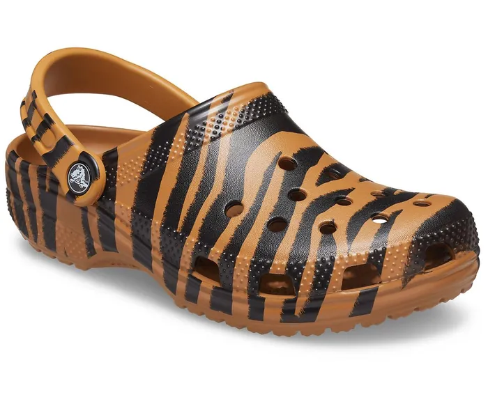 Crocs Clogs Womens Classic Animal Print Clog Dark Gold Zebra Print Online
