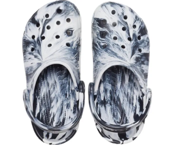 Crocs Clogs Womens Classic Marbled Clog White Black Cheap On Sale