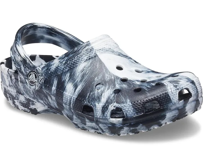 Crocs Clogs Womens Classic Marbled Clog White Black Cheap On Sale