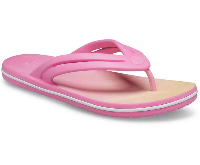 Crocs FlipFlops Womens Crocband Ombre Flip Pink Lemonade Multi For Sale