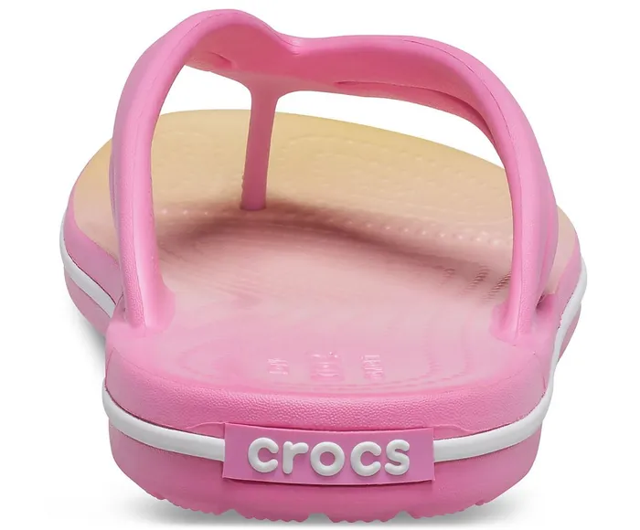 Crocs FlipFlops Womens Crocband Ombre Flip Pink Lemonade Multi For Sale