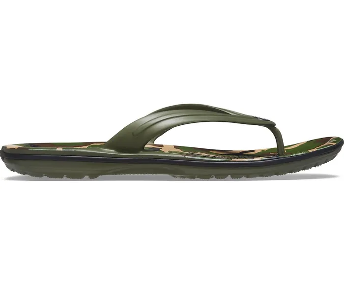 Crocs FlipFlops Womens Crocband Printed Flip Army Green Black Near Me