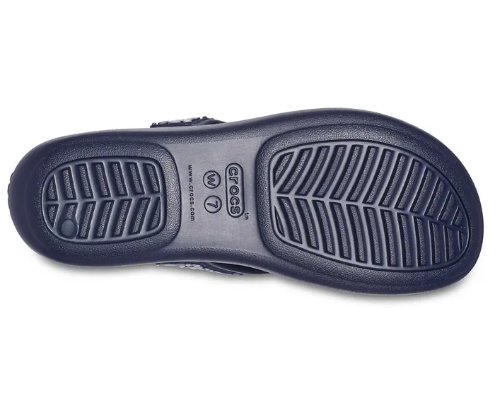 Crocs FlipFlops Womens Crocs Monterey Beaded Wedge Flip Navy Gift for Friend