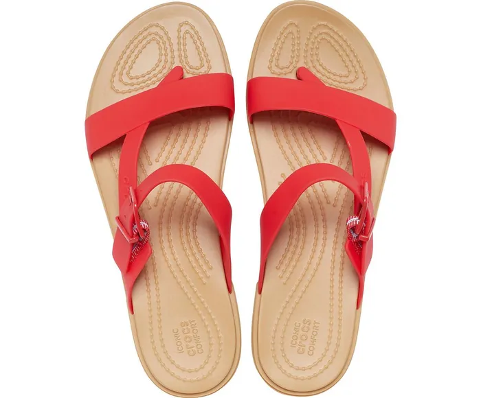 Crocs FlipFlops Womens Crocs Tulum Toe Post Sandal Flame On Sale