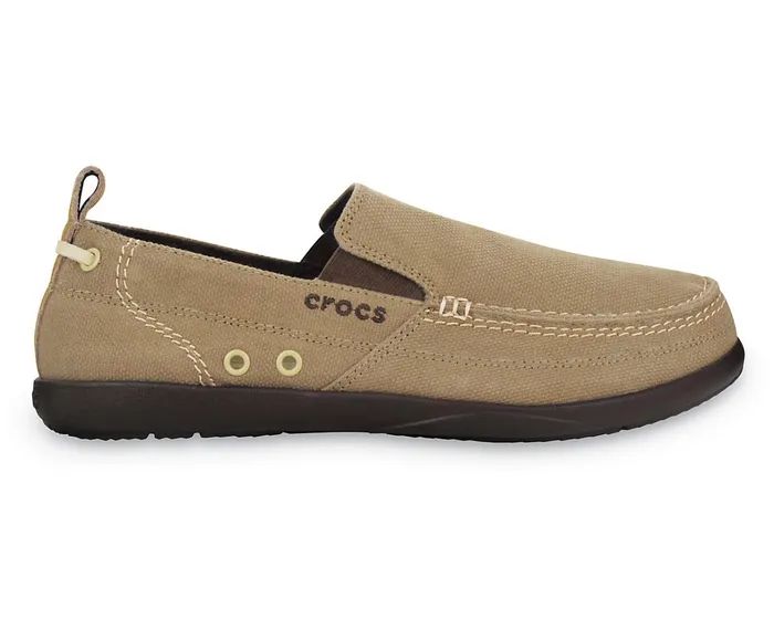 Crocs Loafers Mens Walu SlipOn Khaki Espresso On Sale