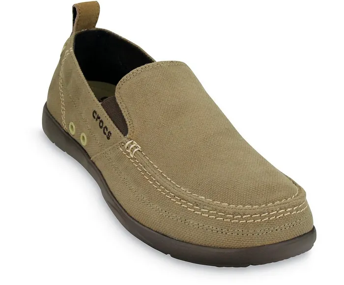 Crocs Loafers Mens Walu SlipOn Khaki Espresso On Sale