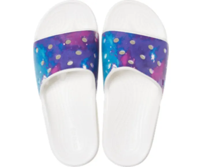 Crocs Sandals Mens Classic Crocs Out of This World Slide White Purple Online