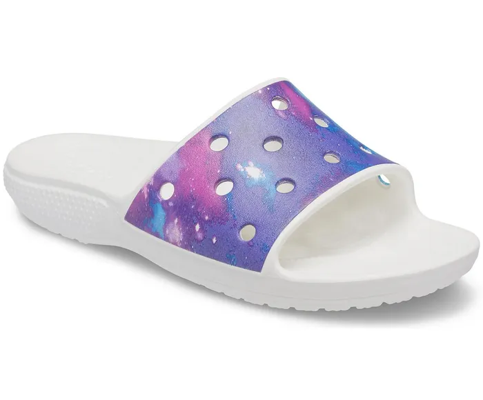 Crocs Sandals Mens Classic Crocs Out of This World Slide White Purple Online