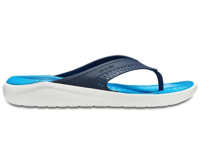 Crocs Sandals Mens LiteRide Flip Navy White Near Me