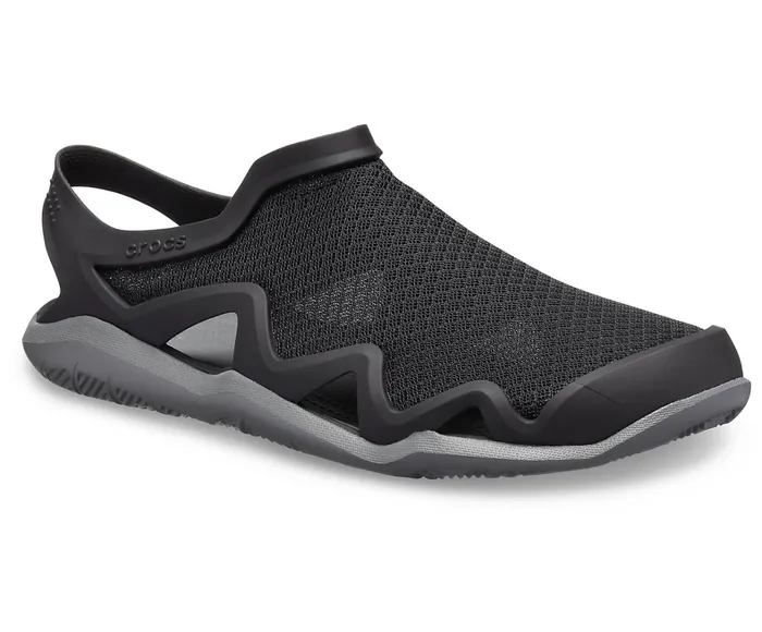 Crocs Sandals Mens Swiftwater Mesh Wave BlackSlate Grey Casaul