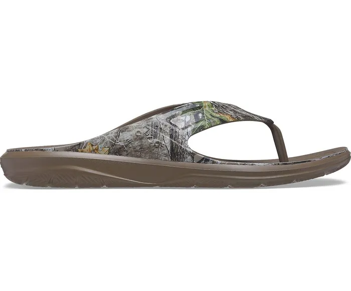 Crocs Sandals Mens Swiftwater Realtree Edge Wave Flip Walnut Popular