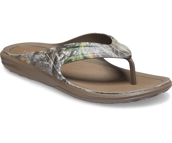 Crocs Sandals Mens Swiftwater Realtree Edge Wave Flip Walnut Popular