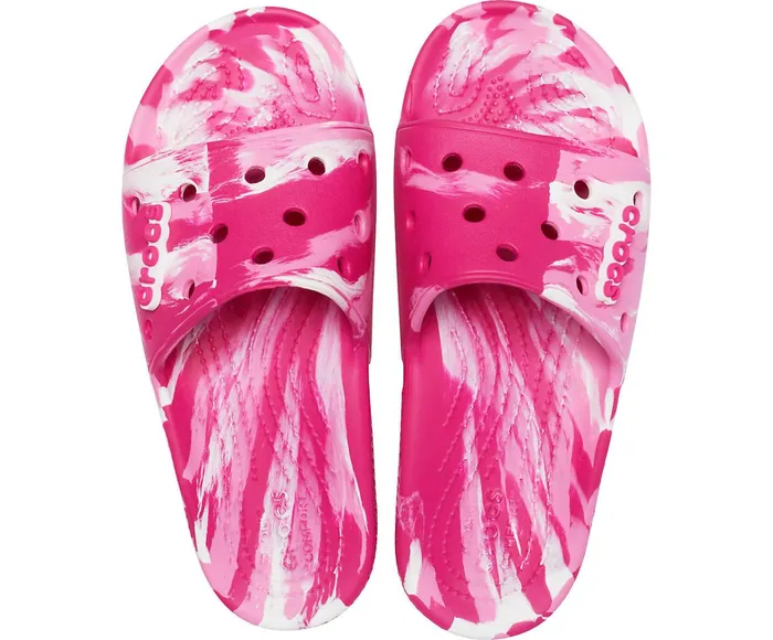 Crocs Sandals Womens Classic Crocs Marbled Slide Candy Pink Pink Lemonade Near Me