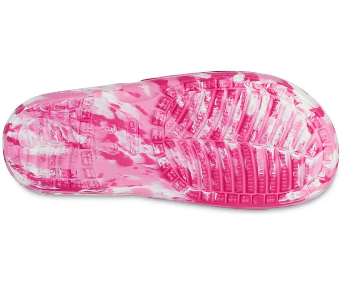Crocs Sandals Womens Classic Crocs Marbled Slide Candy Pink Pink Lemonade Near Me