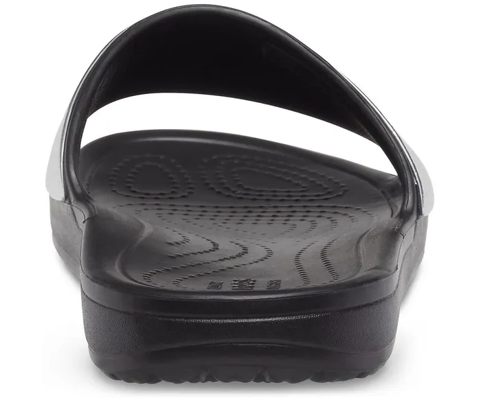Crocs Sandals Womens Crocs Sloane Shine Low Slide Black Popular