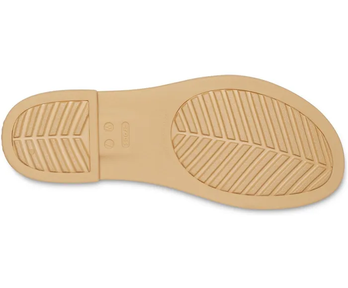 Crocs Sandals Womens Crocs Tulum Open Flat Oyster Tan Cheap On Sale