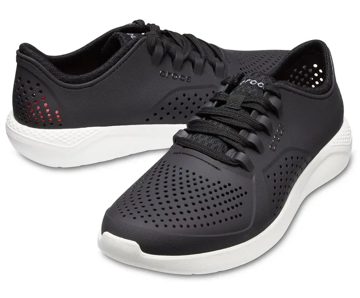 Crocs Sneakers Mens LiteRide Pacer Black White Gift for Friend