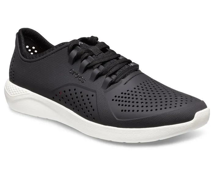 Crocs Sneakers Mens LiteRide Pacer Black White Gift for Friend