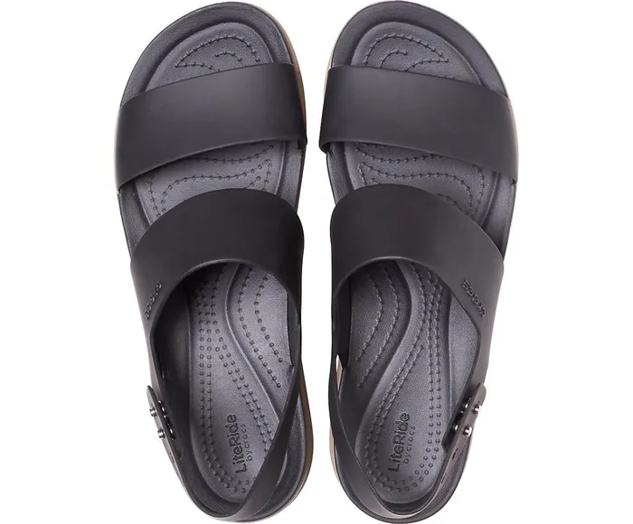 Crocs Wedges Womens Crocs Brooklyn Low Wedge Black Mushroom Online