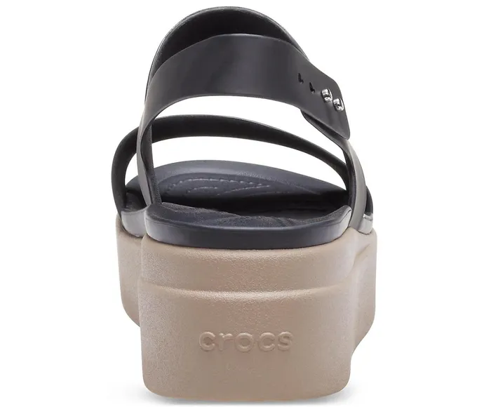 Crocs Wedges Womens Crocs Brooklyn Low Wedge Black Mushroom Online