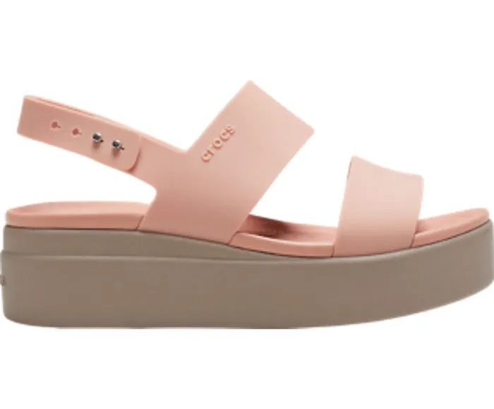 Crocs Wedges Womens Crocs Brooklyn Low Wedge Pale Blush Mushroom Online