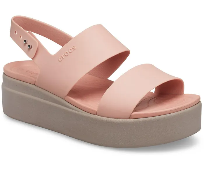 Crocs Wedges Womens Crocs Brooklyn Low Wedge Pale Blush Mushroom Online