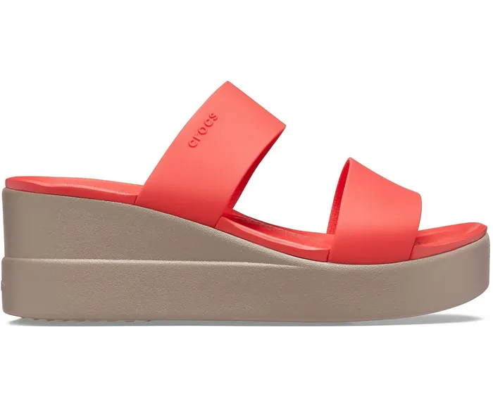 Crocs Wedges Womens Crocs Brooklyn Mid Wedge Flame Mushroom For Sale