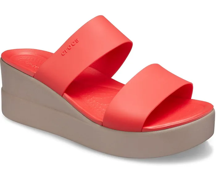 Crocs Wedges Womens Crocs Brooklyn Mid Wedge Flame Mushroom For Sale