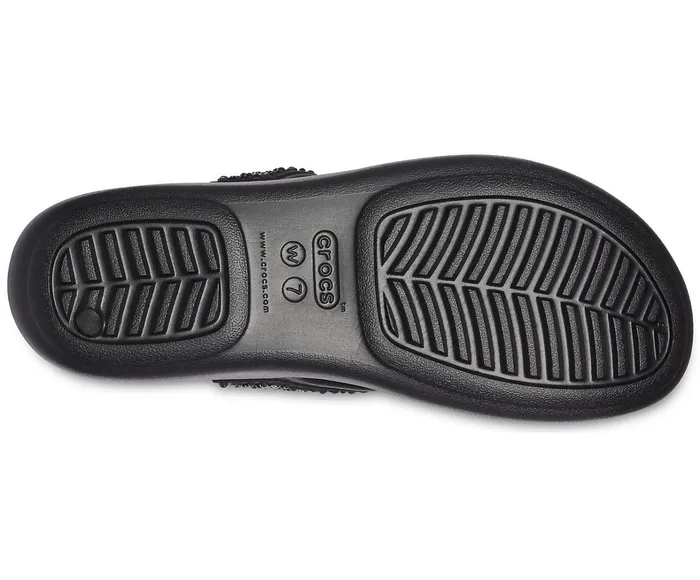 Crocs Wedges Womens Crocs Monterey Shimmer Wedge Flip Black Gift Ideas