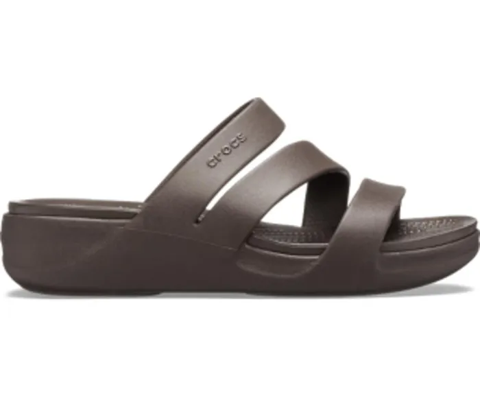 Crocs Wedges Womens Crocs Monterey Strappy Wedge Espresso Casaul