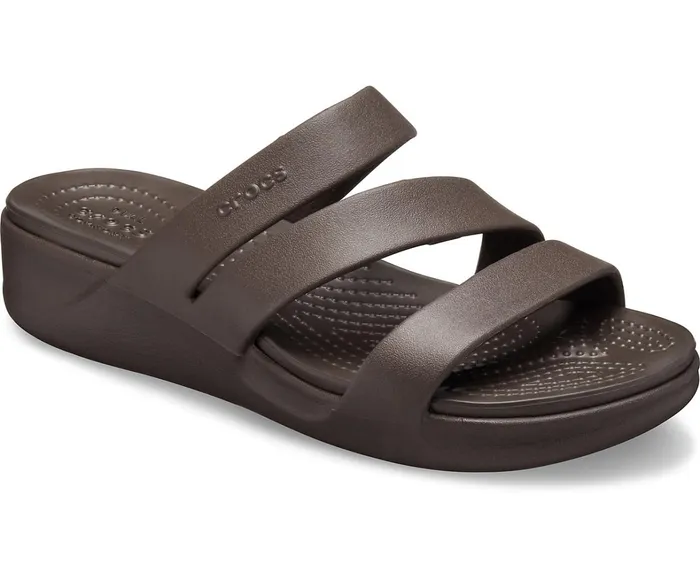 Crocs Wedges Womens Crocs Monterey Strappy Wedge Espresso Casaul