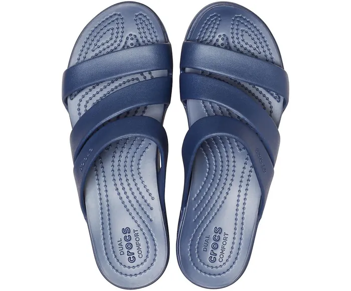 Crocs Wedges Womens Crocs Monterey Strappy Wedge Navy Near Me