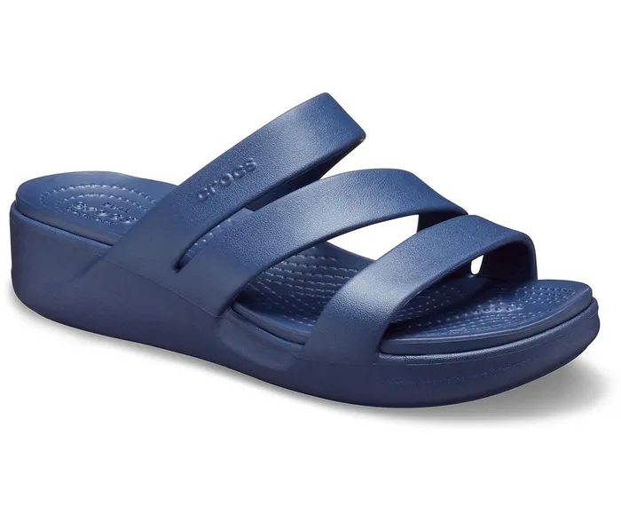 Crocs Wedges Womens Crocs Monterey Strappy Wedge Navy Near Me