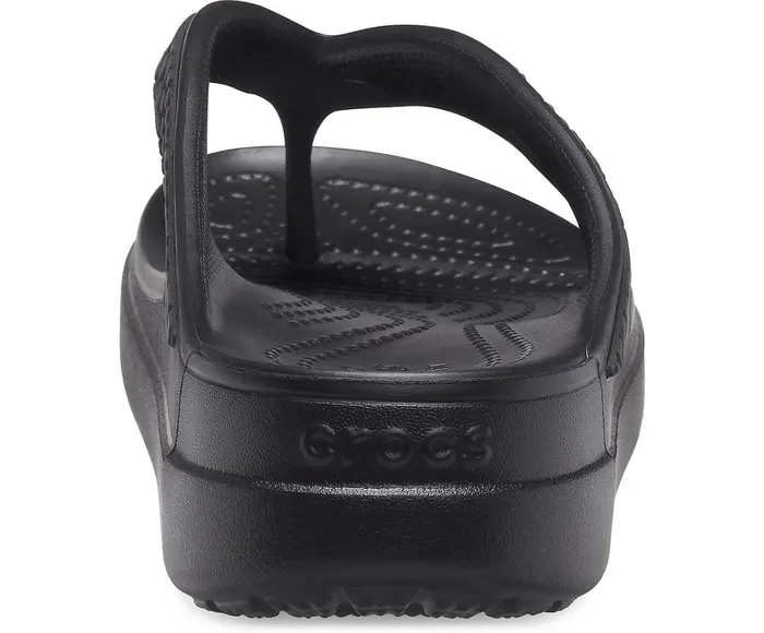 Crocs Wedges Womens Crocs Sloane Snake Wedge Flip Black Casaul