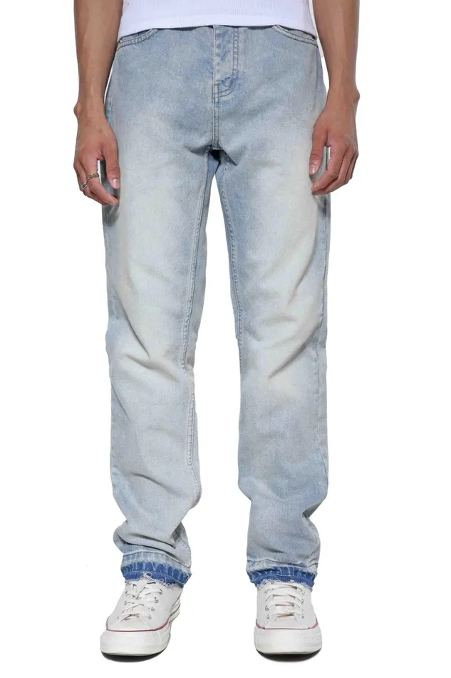 Denim Men Jaded London Shop Desert Raw Hem Jeans